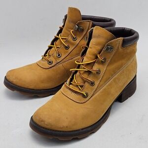 Timberland Wheat Nubuck Waterproof Lace Up Ankle Boots 78360 Womens 9M